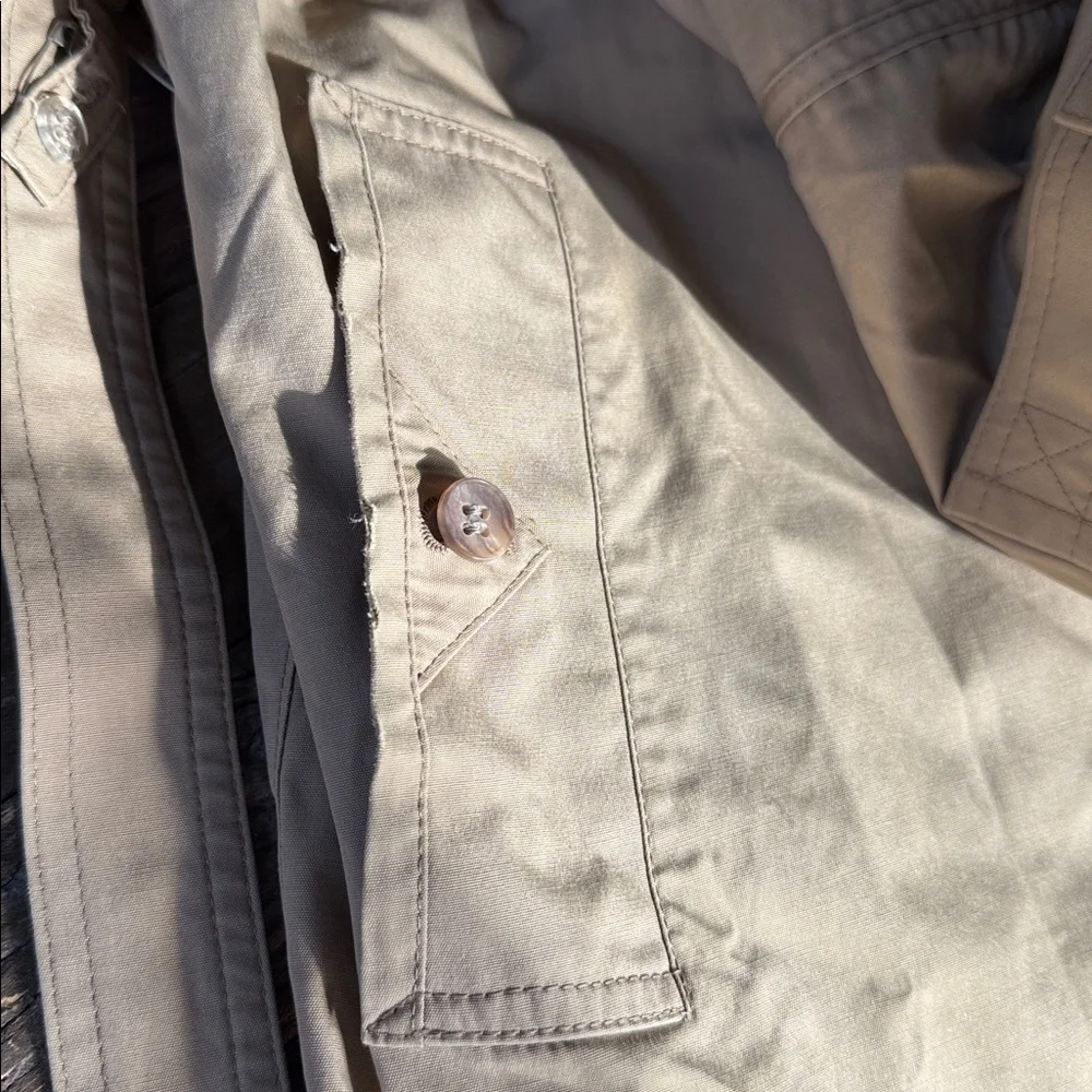 London Fog Tempo Europa vintage khaki mid length‎ trench coat 8P